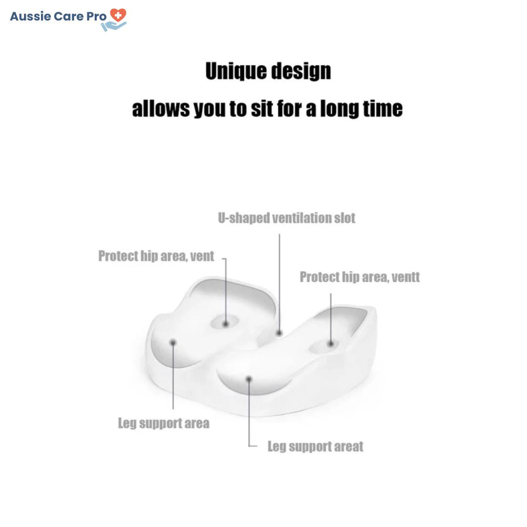 Adjustable Memory Foam Seat Cushion | Ergonomic Design for Tailbone Relief and Lower Back Support