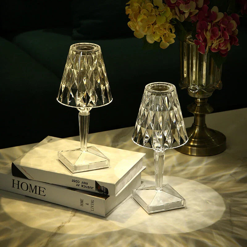 LED Crystal Table Lamp - Modern Decorative Lighting for Living Room, Bedroom & Office Use