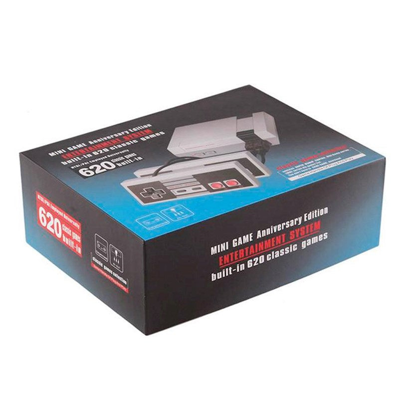 Classic Game Console with 620 Built-In Games | Plug-and-Play with Dual Controllers for Family Fun and Nostalgic Gaming