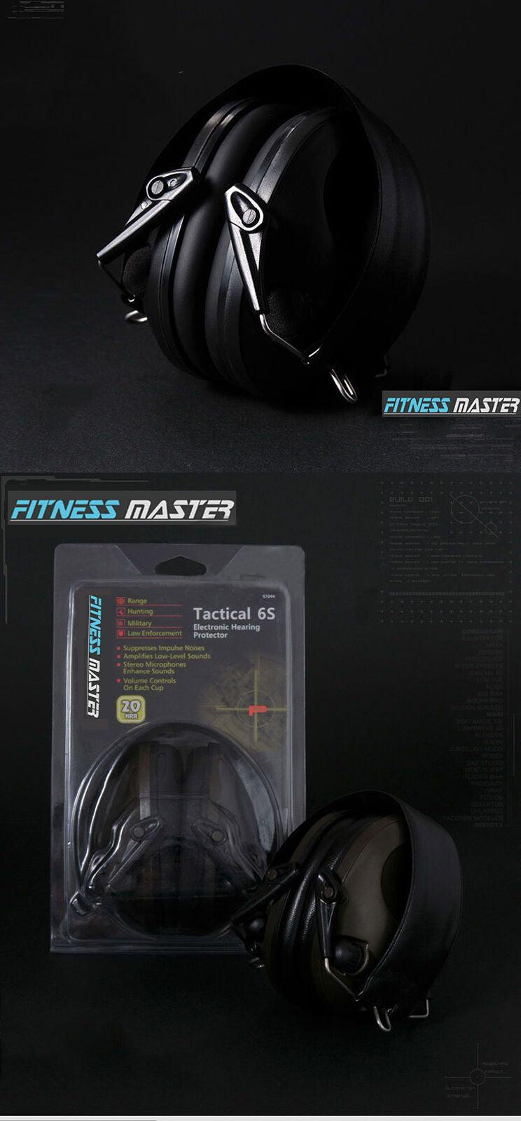 Electronic Noise Reduction Earmuffs | Adjustable, Lightweight with 3.5mm Audio Jack for Shooters and Hunters