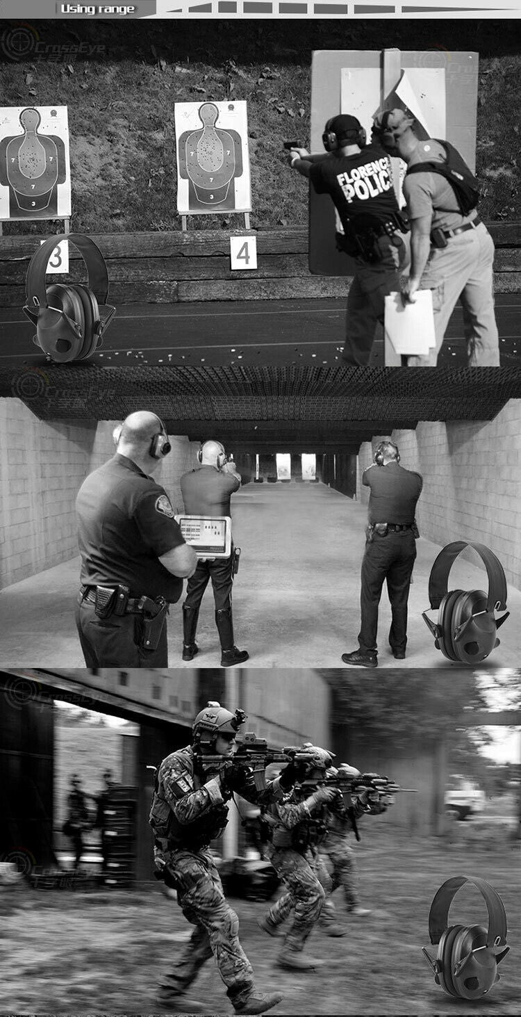 Electronic Noise Reduction Earmuffs | Adjustable, Lightweight with 3.5mm Audio Jack for Shooters and Hunters