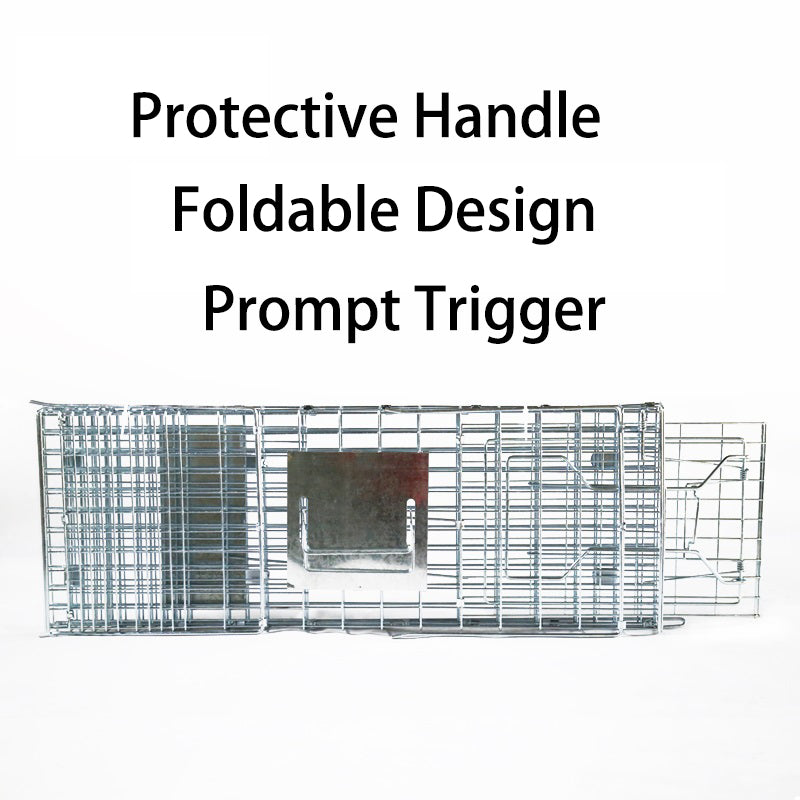 Humane Live Animal Trap | Durable, Collapsible Design for Safe Capture of Stray Cats, Rabbits & Raccoons