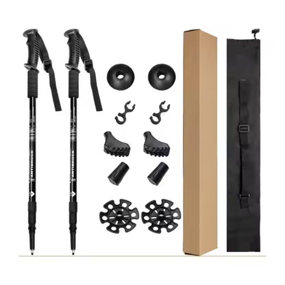 Adjustable Trekking Poles | Lightweight, Shock-Absorbing Design for All Terrains and Hiking Adventures
