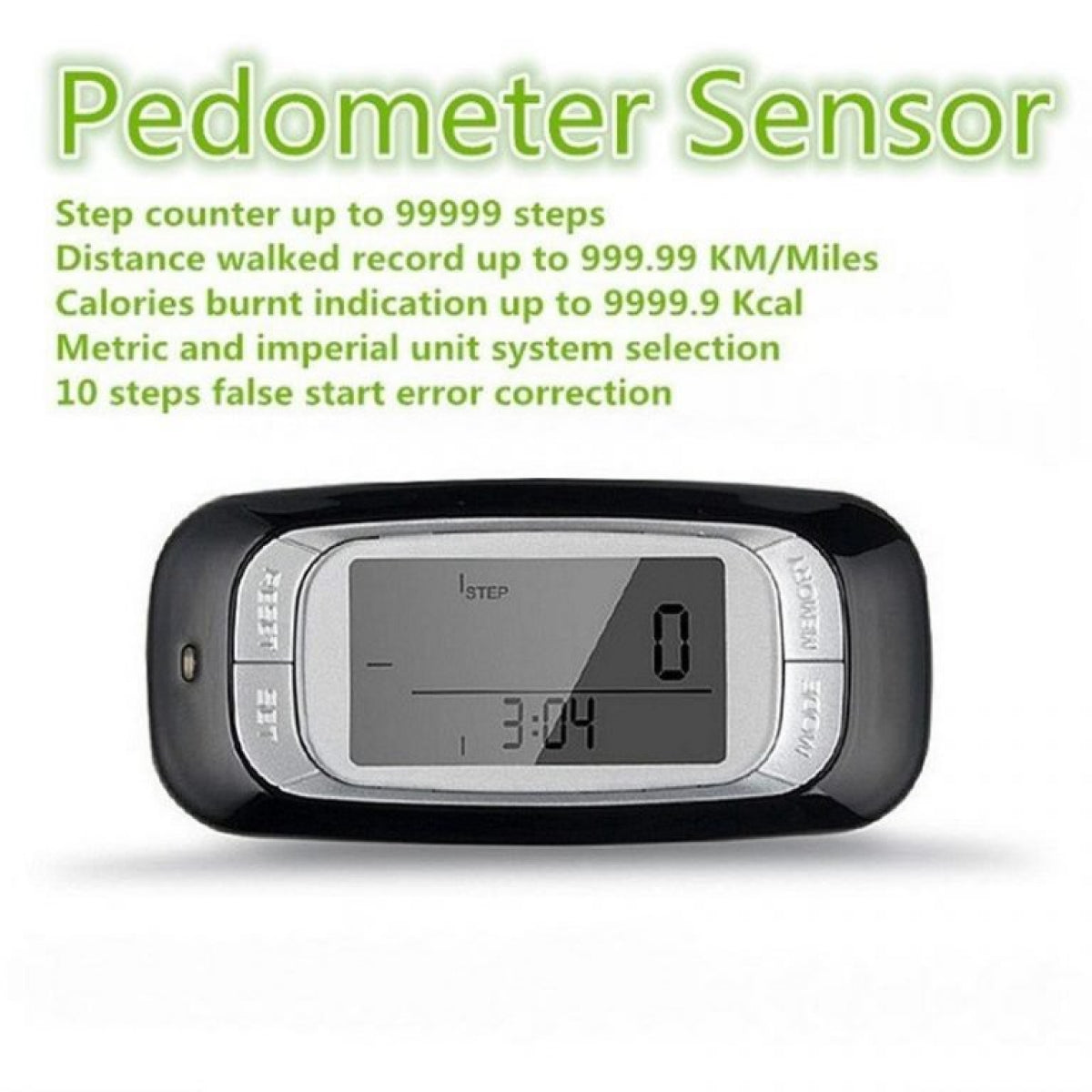 Best Walking 3D Pedometer with Clip and Strap plus. 30 Days Memory, Accurate Step Counter. PREMIUM
