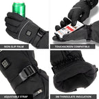 Heated Winter Gloves for Men and Women, Waterproof, Touchscreen Compatible, Perfect for Outdoor Activities and Cold Weather