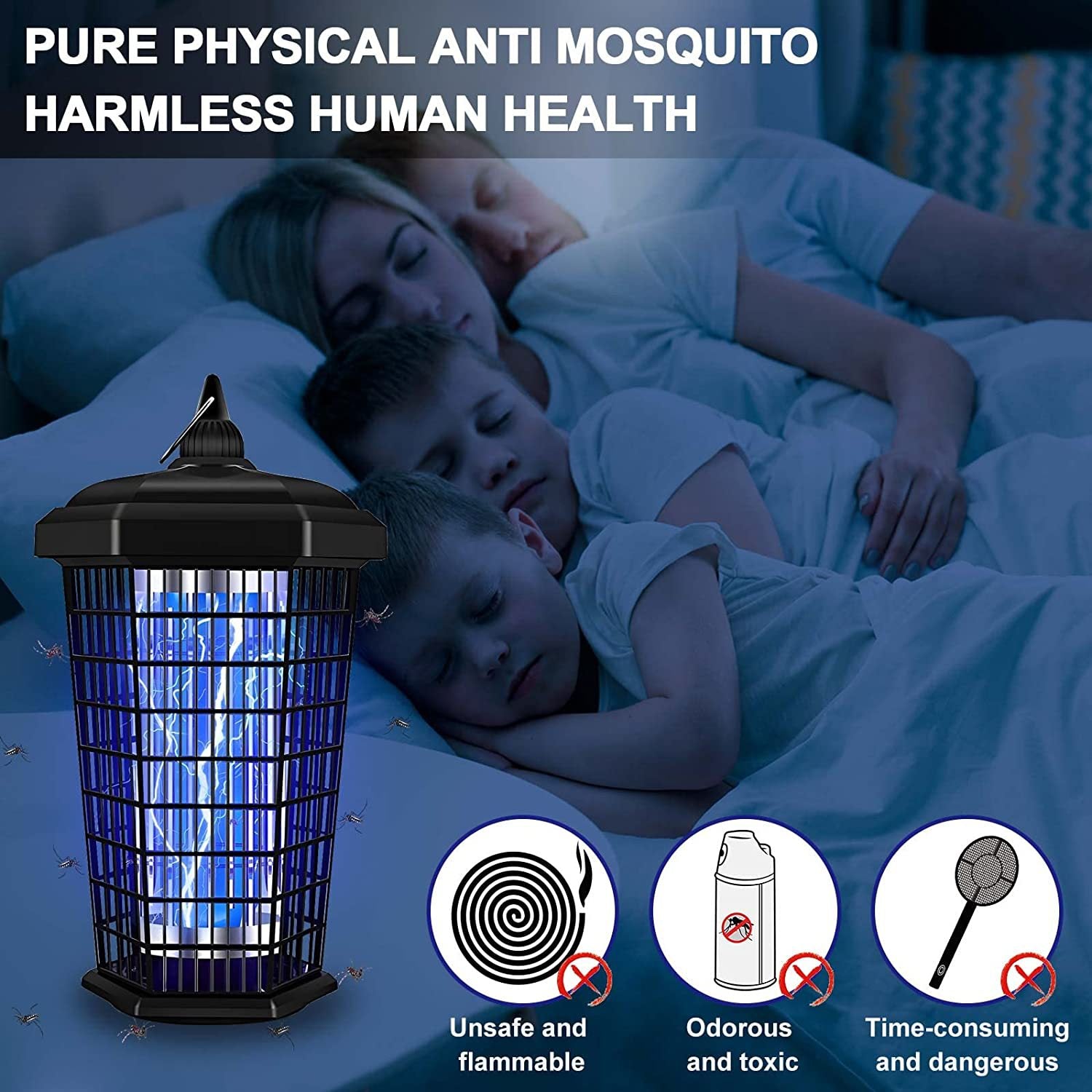 Moth Killer Lamp | 30W Waterproof Bug Zapper for Moths, Mosquitoes & Flying Insects in Home, Patio & Garden