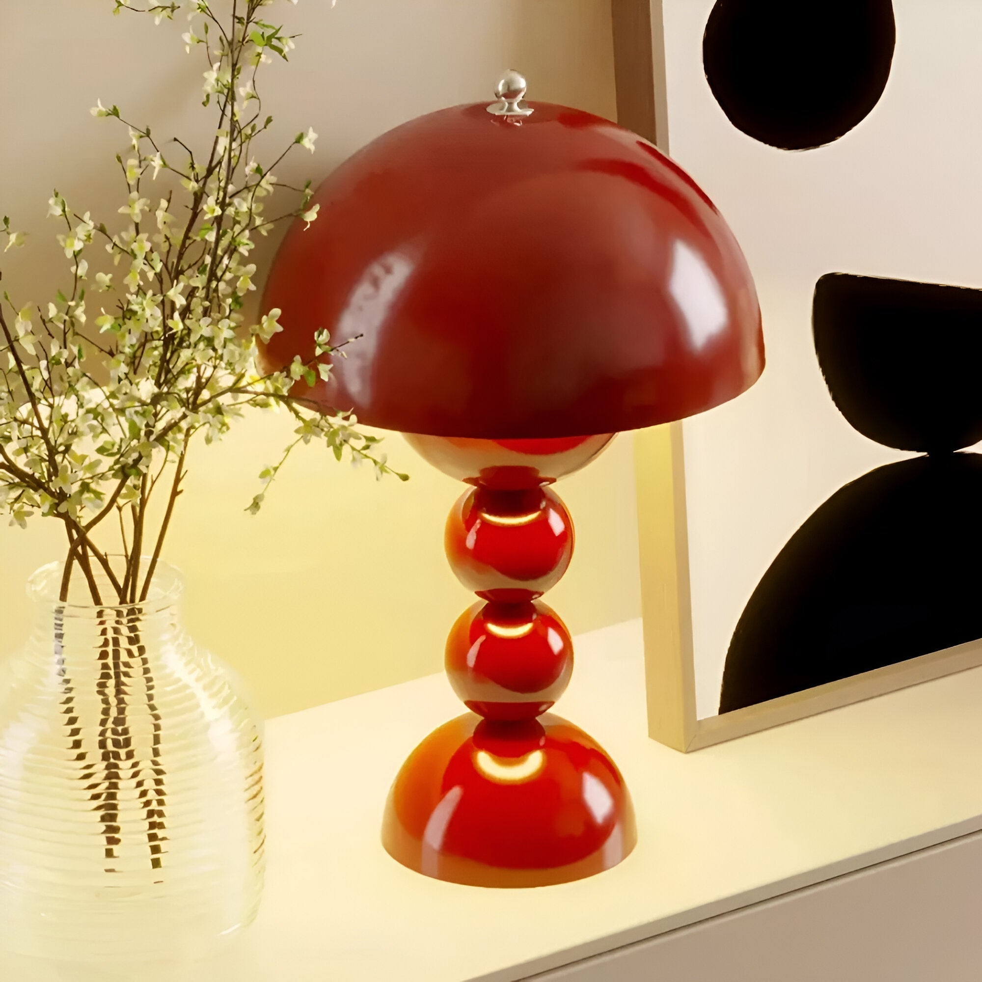 LED Wireless Table Lamp - Nordic Design, Rechargeable, Touch Control - Ideal for Bedroom, Living Room & Home Office