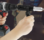 Cordless Rivet Tool for Drill | Efficient, Versatile Adapter with 4 Nozzles for Quick Electrical Riveting Tasks