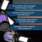 Rechargeable Anti-Mosquito Lantern with LED Light for Camping, Hiking, Fishing & Outdoor Pest Control