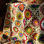 Crochet Throw Blanket for Home Decor - Gypsy Daisy Design, Soft and Cozy for Living Room or Bedroom Use