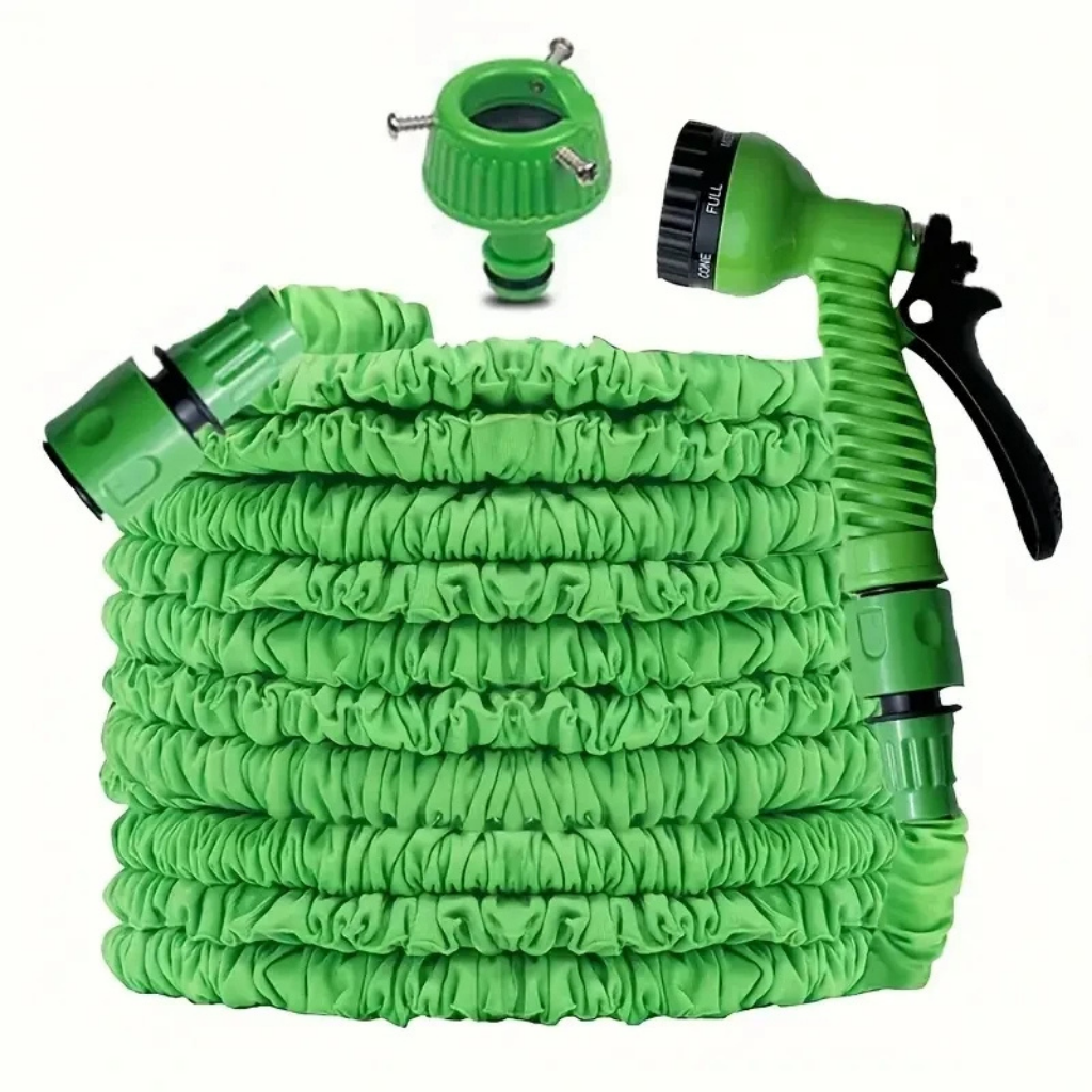 Expandable Garden Hose with Flexible Design and No-Kink Feature for Watering Lawns, Plants & Outdoor Cleaning