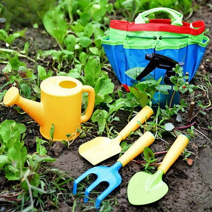 Child-Safe Mini Gardening Set | Ergonomic Tools for Kids with Carrying Bag for Nature Exploration and Learning