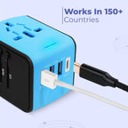 Universal Travel Power Adapter | Compact, Multi-Plug Design with 4 USB Ports for Global Charging Needs