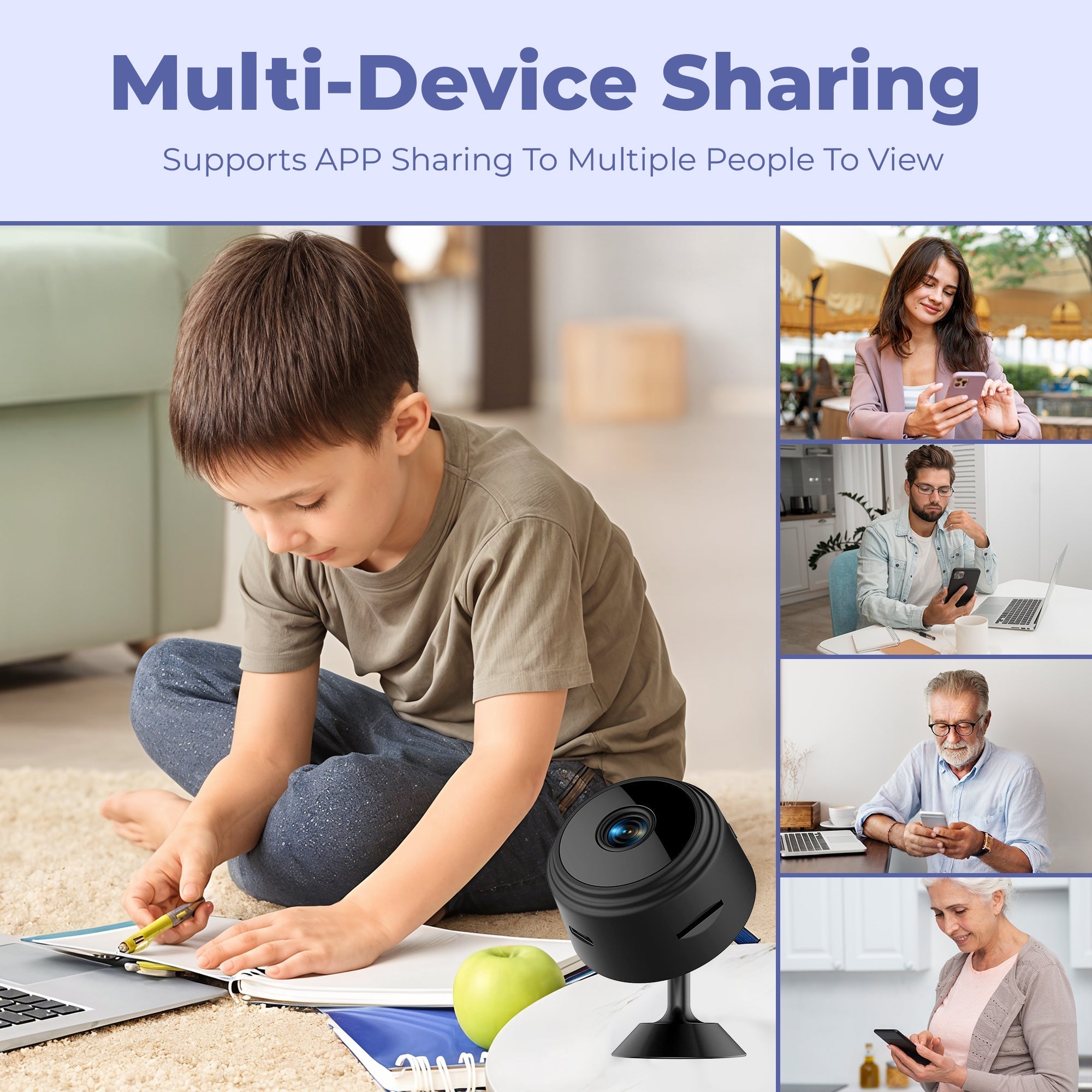 Wireless Indoor Security Camera | 1080P HD, Real-Time Motion Alerts & Ideal for Home Monitoring