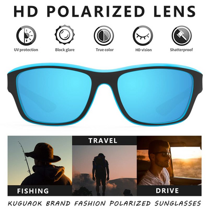 Men’s Polarized Outdoor Sports Sunglasses | Anti-Glare, UV400 Protection & Ideal for Fishing and Active Sports