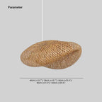 Handwoven Bamboo Pendant Light Fixture - Eco-Friendly Lighting for Living Room & Dining Areas