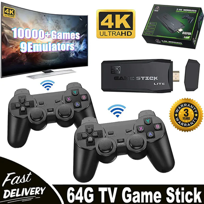 Retro Wireless TV Games Console | 20,000+ Built-In Games, 4K HDMI Output & Wireless Controllers for Family Fun