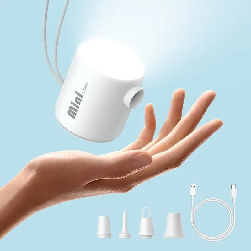 Mini Electric Air Pump | Portable, Multi-Purpose Inflator for Air Mattresses & Pool Toys