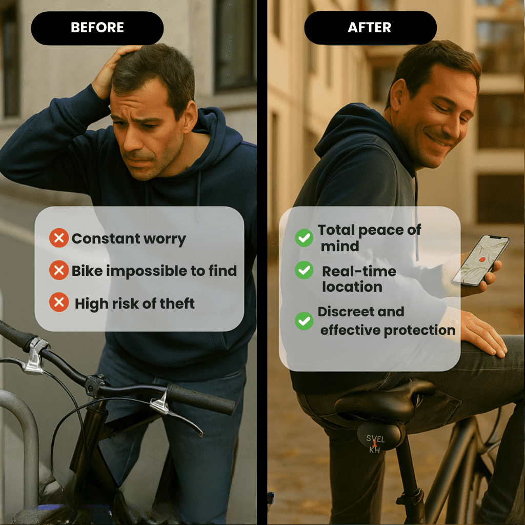 GPS Bike Tracker | No Subscription, Compatible with Android & iOS for Cycling Safety