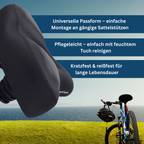 Ergonomic Bicycle Saddle with Memory Foam Cushion for Road Bikes, Mountain Bikes & Long-Distance Cycling