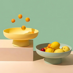 Ceramic Fruit Bowl - Modern Decorative Centerpiece for Kitchen & Dining Table