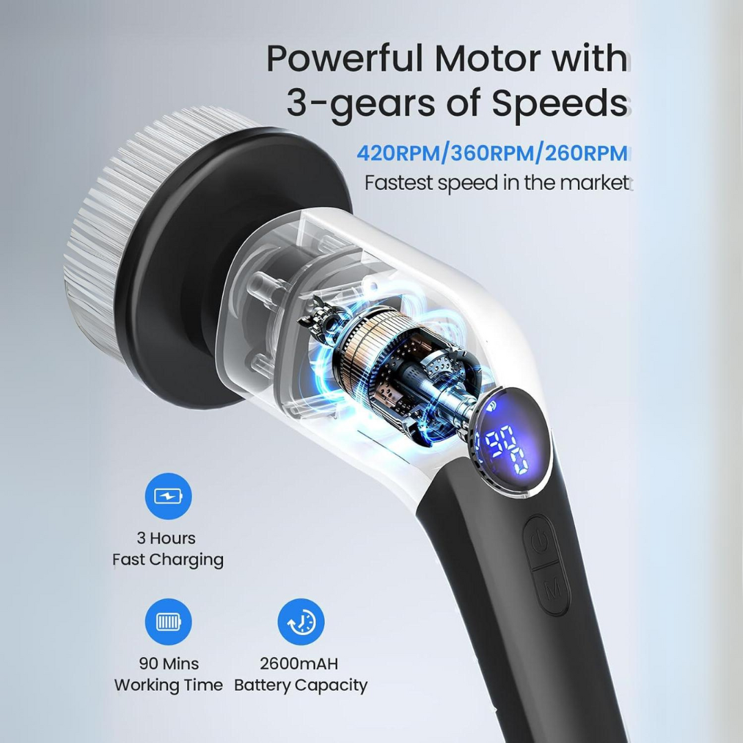 Electric Spin Scrubber – Rechargeable Bathroom & Floor Cleaning Brush