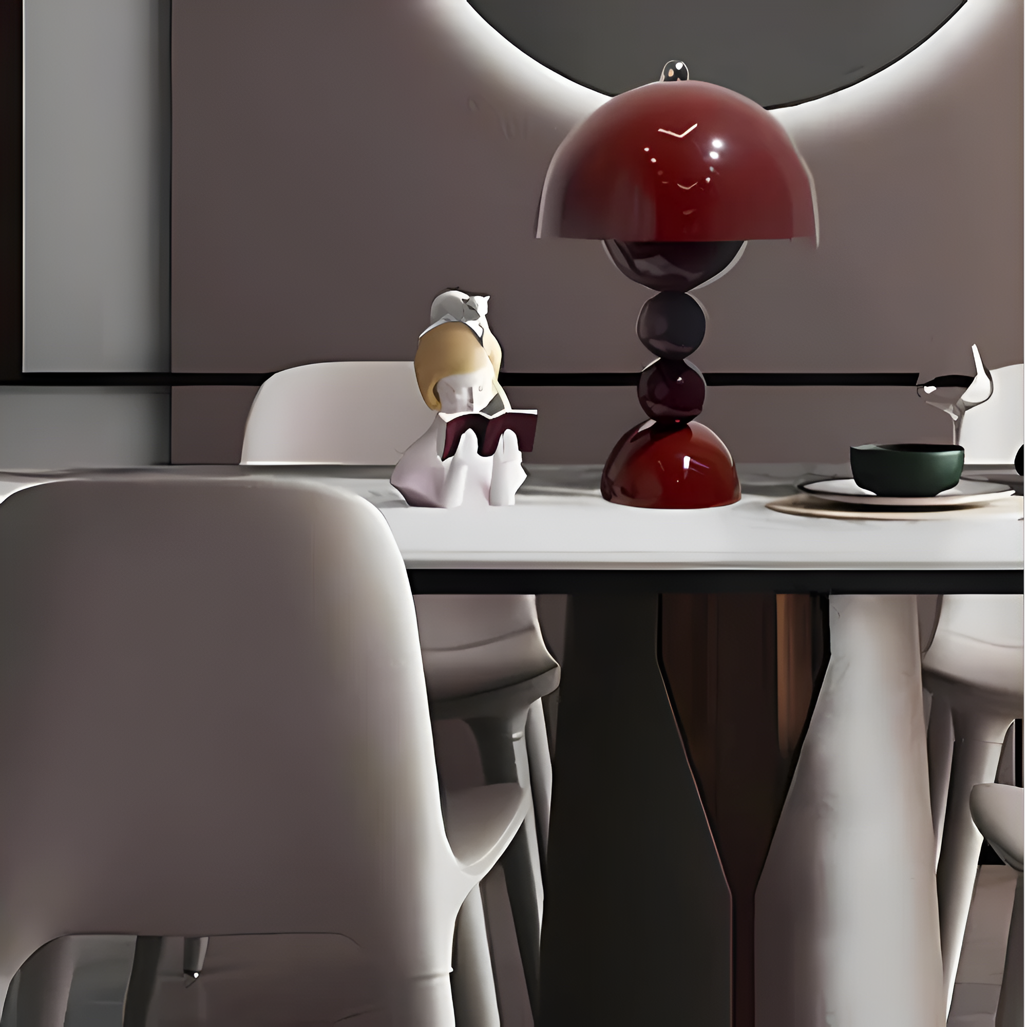 LED Wireless Table Lamp - Nordic Design, Rechargeable, Touch Control - Ideal for Bedroom, Living Room & Home Office