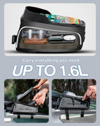 Top Tube Bike Bag with Phone Case Holder | Waterproof, Easy to Install & Compatible with Phones Up to 6.5 Inches