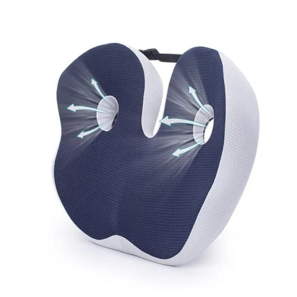Adjustable Memory Foam Seat Cushion | Ergonomic Design for Tailbone Relief and Lower Back Support