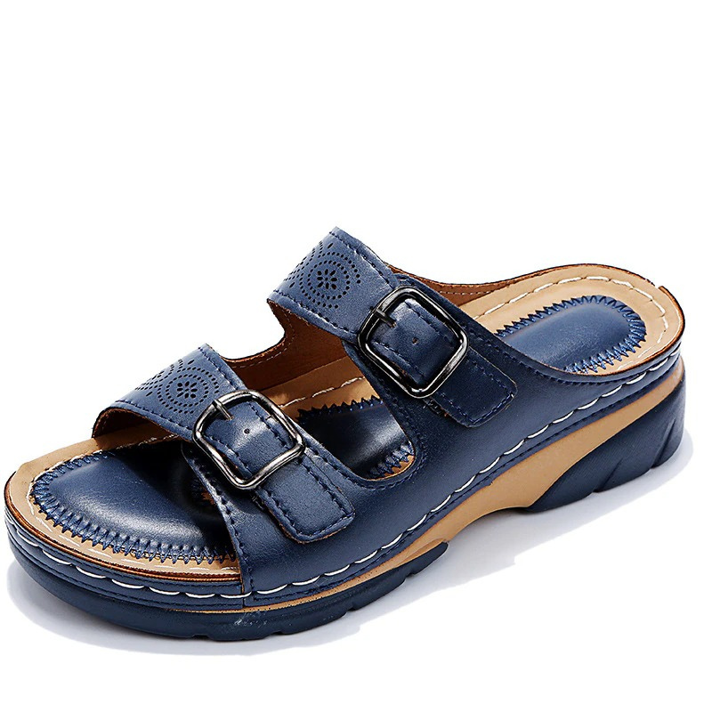 Orthopedic Leather Sandals | Lightweight, Shock-Absorbing & Supportive for Plantar Fasciitis Relief