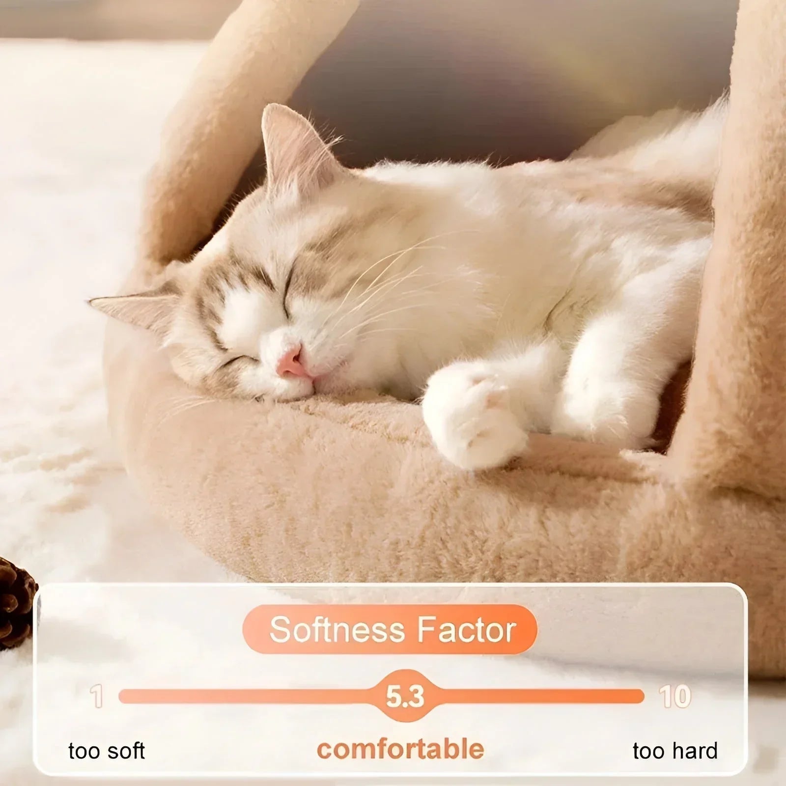 Cuddly Cave for Pets | Soft, Heat-Retaining Teepee Design for Small Dogs and Cats