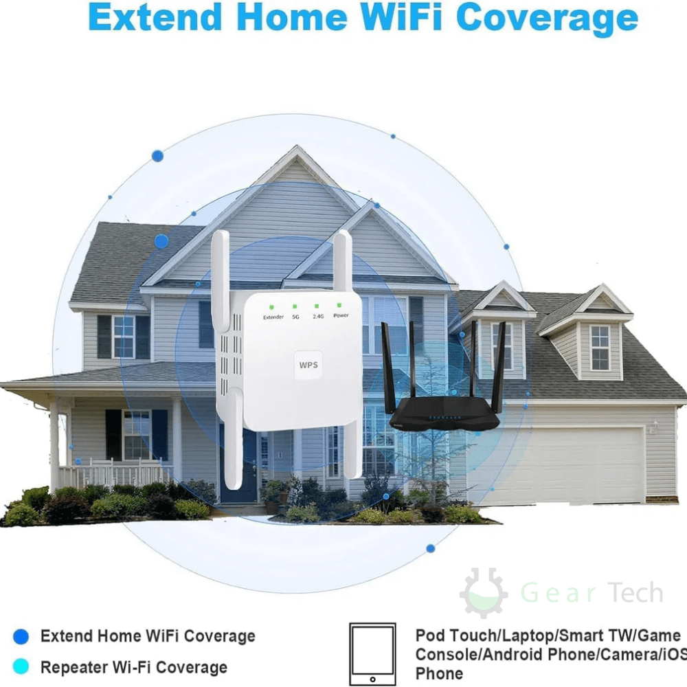 5G WiFi Booster Extender, High-Speed Signal Amplifier for Home & Office, Enhanced Connectivity for Streaming & Gaming
