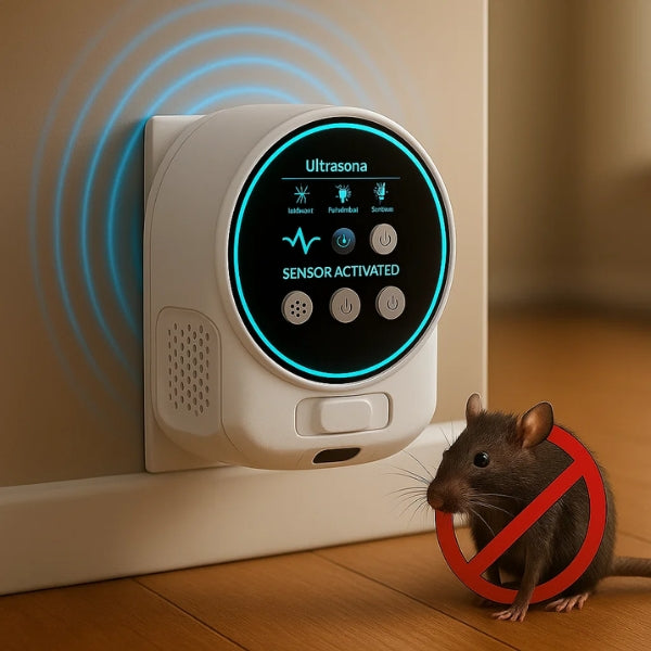 Plug-In Ultrasonic Rat Repellent | Chemical-Free, Pet-Safe & Covers Up to 3200 sq. ft. for Indoor & Outdoor Use