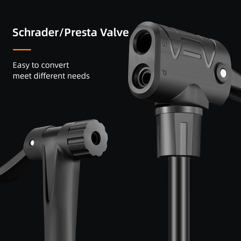 High Pressure Bicycle Floor Pump | 160 PSI, Schrader/Presta Valve & Ergonomic Design for Bikes, Motorcycles & Sports Equipment