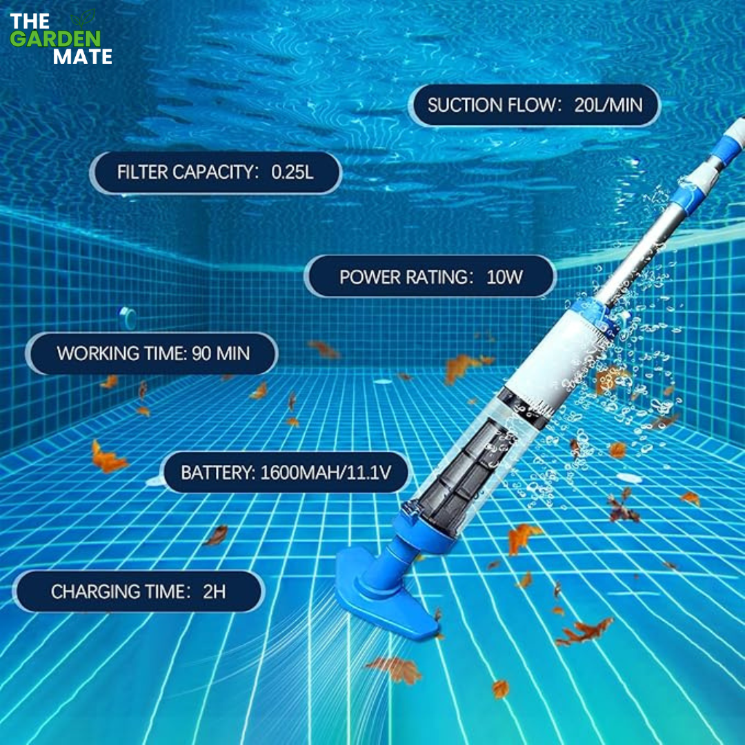 Cordless Rechargeable Pool Vacuum Cleaner | 3-in-1 Design for Efficient Cleaning & Maintenance