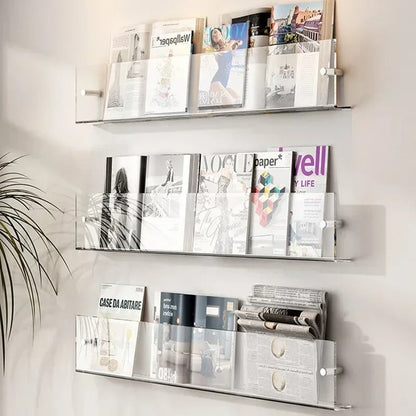 Wall-Mounted Floating Shelves for Home Storage & Display - Modern Wood Design for Living Room & Bedroom