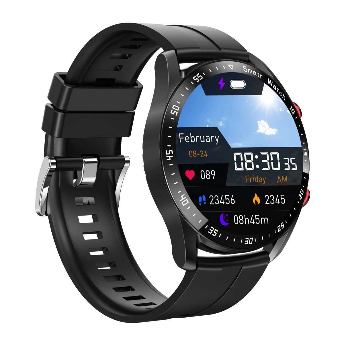 Glucose Monitoring Smartwatch | Painless Blood Sugar Tracking, Heart Rate & Sleep Monitor for Diabetes Management