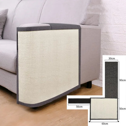 Sofa Scratch Protection Mat | Durable Sisal Armrest Cover for Cat Claw Grooming & Furniture Defense