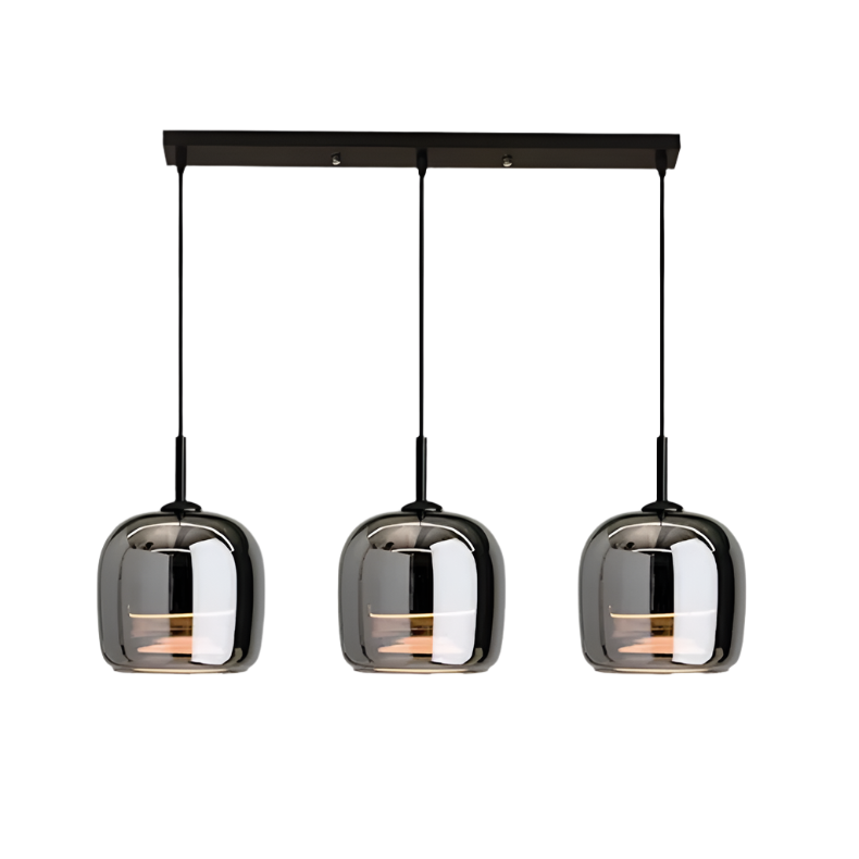 Nordic Black Glass Pendant Light Fixture for Kitchen Island & Dining Room Lighting