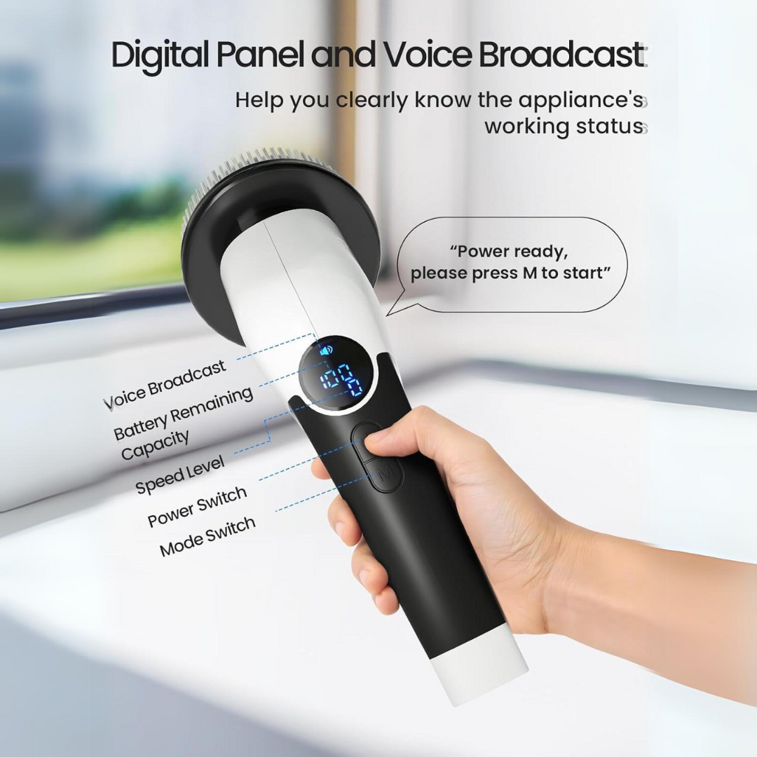 Electric Spin Scrubber – Rechargeable Bathroom & Floor Cleaning Brush