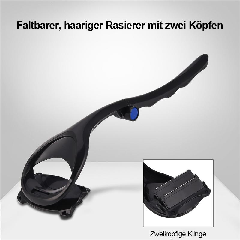 Back and Body Shaver | Ergonomic, Wet & Dry Shaving with Exfoliating Brush for Smooth Skin Care