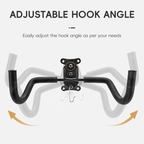 Wall-Mounted Bike Rack | Adjustable Carbon Steel Hook with 30kg Load Capacity for Space-Saving Bicycle Storage