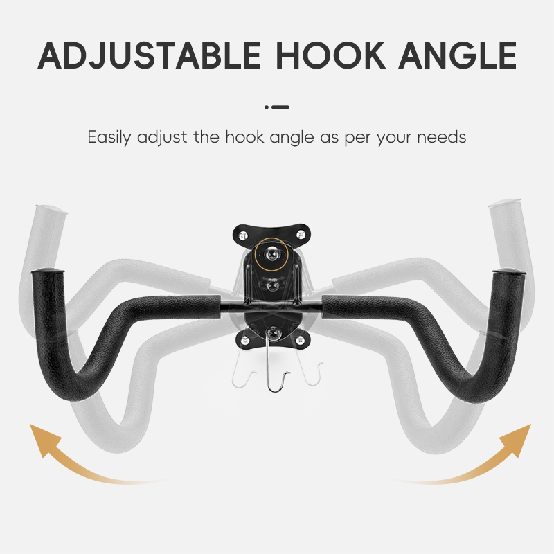 Wall-Mounted Bike Rack | Adjustable Carbon Steel Hook with 30kg Load Capacity for Space-Saving Bicycle Storage