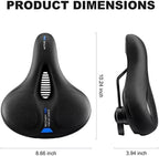 Soft Memory Foam Bicycle Saddle | Waterproof, Non-Slip & Reflective Cushion for Men and Women Cycling
