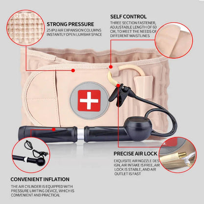 Decompression Lumbar Support Belt | Ergonomic, Inflatable & Comfortable for Pain Relief and Back Support