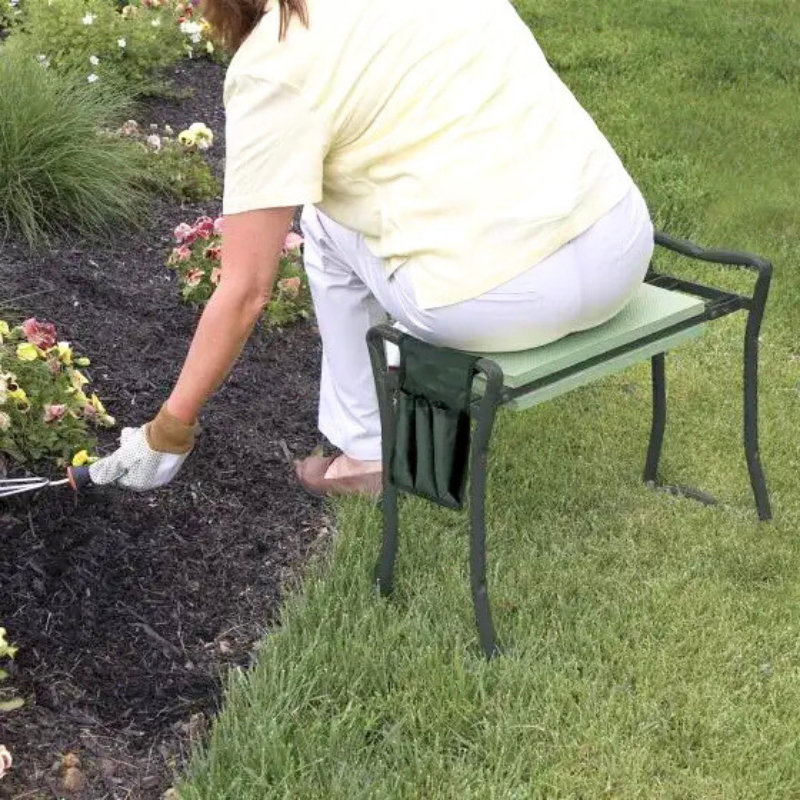 2-in-1 Gardening Kneeler & Seat | Cushioned, Lightweight Design with Tool Storage for Comfortable Gardening Tasks