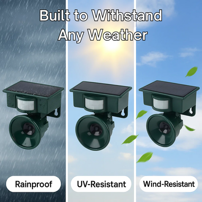 Motion Sensor Bird Deterrent | Eco-Friendly Pigeon Repeller with Sound Scarer for Gardens & Outdoor Spaces