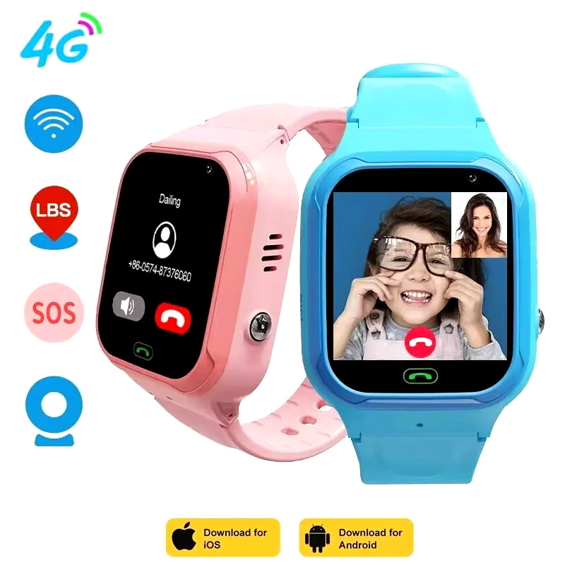 Kids Smart Watch GPS Tracker with Touch Screen, Waterproof Design, Adjustable Band, for Outdoor Activities & Daily Use