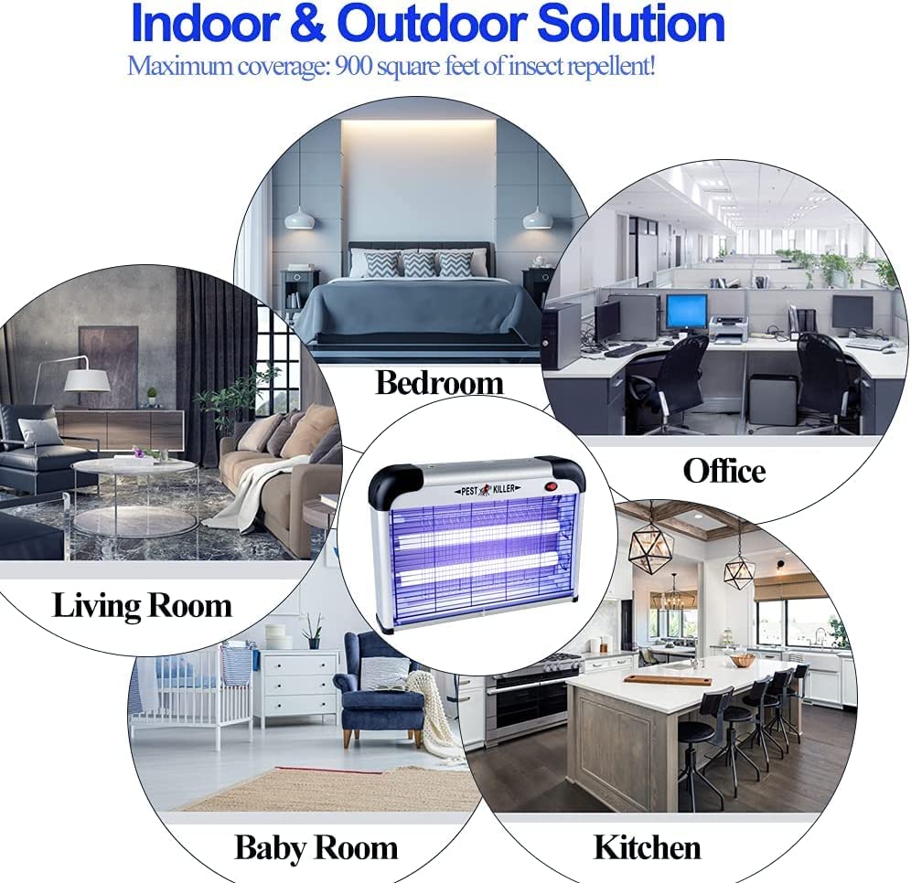 Moth Killer Lamp | 30W UV Light, Safe & Effective for Indoor Use Against Moths, Mosquitoes & Flying Insects