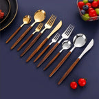 30-Piece Stainless Steel Cutlery Set with Knives, Forks, and Spoons for Dining and Entertaining